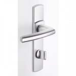 Poign�es sur plaques condamnation - ea 165 - chrome velours - scult vachette