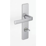 Poign�es sur plaques condamnation - entraxe 165 mm - argent - kaza vachette