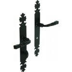 Poign�es sur plaques condamnation - fer noir - bourgogne bouvet