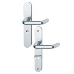 Poign�es sur plaques condamnation � voyant - alu argent - paris hoppe