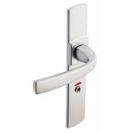Poign�es sur plaques condamnation � voyant - chrome velours - muze vachette