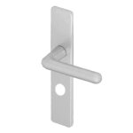 Poign�es sur plaques � cylindre rond 22, 5 mm - argent - golf vachette