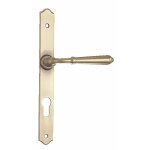 Poign�es sur plaques �troites 245x28 mm cl� i - laiton patin� - namur bouvet