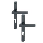 Poignes sur plaques troites - 68  77 mm - ea70 - noir - toulon hoppe