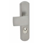 Poign�es pali�re / b�quille plaques de s�ret� - chrome velours - muze vachette