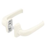 Poign�es sur rosaces - aluminium blanc ral 9010 - chrystal la crois�e ds