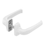 Poign�es sur rosaces - aluminium blanc ral 9016 - chrystal la crois�e ds