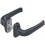 Poign�es sur rosaces - aluminium gris ral 7016 - chrystal la crois�e ds