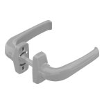 Poign�es sur rosaces - aluminium gris ral 9006 - chrystal la crois�e ds