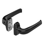 Poign�es sur rosaces - aluminium noir ral 9005 - chrystal la crois�e ds