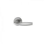 Poign�es sur rosaces bec - de - cane - alu aspect inox - new york hoppe