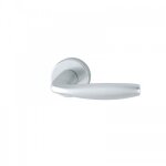 Poign�es sur rosaces bec - de - cane - aluminium argent - new york hoppe