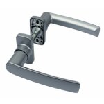 Poignes sur rosaces - carr 8 mm - gris aluminium - hera fapim