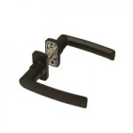 Poignes sur rosaces - carr 8 mm - noir ral 9005 - hera fapim