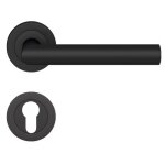 Poignes sur rosaces cl i - inox noir cosmos - rhodes er28 karcher design