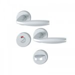 Poign�es sur rosaces condamnation voyant - alu argent - new york hoppe