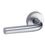 Poignes sur rosaces - forme coude - inox 202 - linox 491 vachette