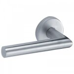 Poignes sur rosaces - forme droite - inox 202 - linox 493 vachette