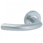 Poignes sur rosaces - forme rentrante - inox 202 - linox 500 vachette