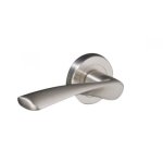 Poignes sur rosaces - laiton massif - nickel satin - lilas dcg