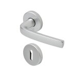 Poign�es sur rosaces rondes cl� l - aluminium argent - logio vachette