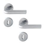 Poign�es sur rosaces rondes cl� l - inox 304 - bonn hoppe