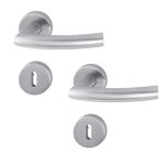 Poign�es sur rosaces rondes cl� l - inox 304 - trondheim hoppe