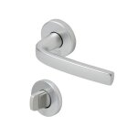 Poign�es sur rosaces rondes condamnation - aluminium argent - logio vachette