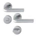 Poign�es sur rosaces rondes condamnation - inox 304 - bonn hoppe