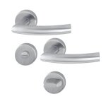 Poign�es sur rosaces rondes condamnation - inox 304 - trondheim hoppe