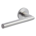 Poignes sur rosaces rondes - inox 304 - ovalis vachette