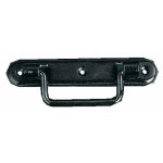 Poignée de volet emboutie en acier noir sur platine - longueur 140 mm torbel Poignée de volet emboutie en acier noir sur platine - longueur 140 mm torbel