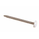 Pointes annel�es - inox a4 - t�te plate pvc blanc - 30x2, 0 mm - 250 pi�ces - nvx don quichotte