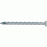 Pointe torsade - acier brut - tte plate - 50 x 2, 4 mm - cartouche 5 kg pat