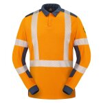 Polo haute visibilit� multirisques lapilli orange fluo / bleu marine - taille m cepovett safety