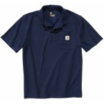 Polo manches courtes bleu navy - taille m - contractors k570 carhartt