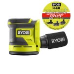 Ponceuse excentrique 18v one + ? - �125mm + 3 abrasifs - solo - rros18 - 0 ryobi