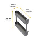 Porte - bouteilles latral extractible harmony anthracite - 2 paniers - pour module largeur 150 mm emuca ...