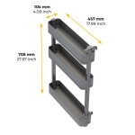 Porte - bouteilles latral extractible harmony anthracite - 3 paniers - pour module largeur 150 mm emuca ...