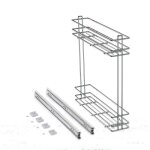 Porte - bouteilles latral extractible supramax acier chrom - 150 mm emuca