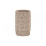 Porte brosse à dent - céramique - beige - relief spirella Porte brosse à dent - céramique - beige - relief spirella