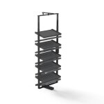 Porte - chaussures pivotant pour int�rieur d'armoire quartz - titane - 10 �tag�res emuca