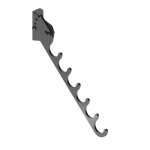 Porte cintres chic - fixation en applique - anthracite - 6 crochets menage confort