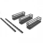 Porte - pices sur crmaillre - 3 paniers en acier gris anthracite emuca
