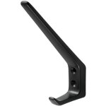Porte - manteaux aluminium - 2 crochets - noir hermeta