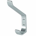 Porte - manteaux - aluminium - anodisé argent - crochet double hermeta Porte - manteaux - aluminium - anodisé argent - crochet double hermeta
