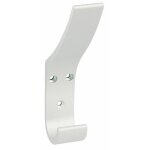 Porte - manteaux mural - en aluminium anodis argent - 44 vachette