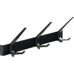 Porte - manteaux sur lisse - 3 pat�res double t�te en aluminium - 863 hermeta