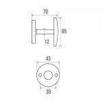 Porte - manteaux  ttes rondes - 1 tte - poxy blanc bricozor