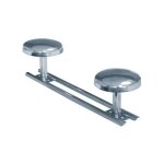 Porte - manteaux  ttes rondes - 2 ttes - chrom bricozor